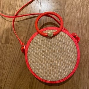 TED BAKER Agneti Neon Orange Woven Crossbody